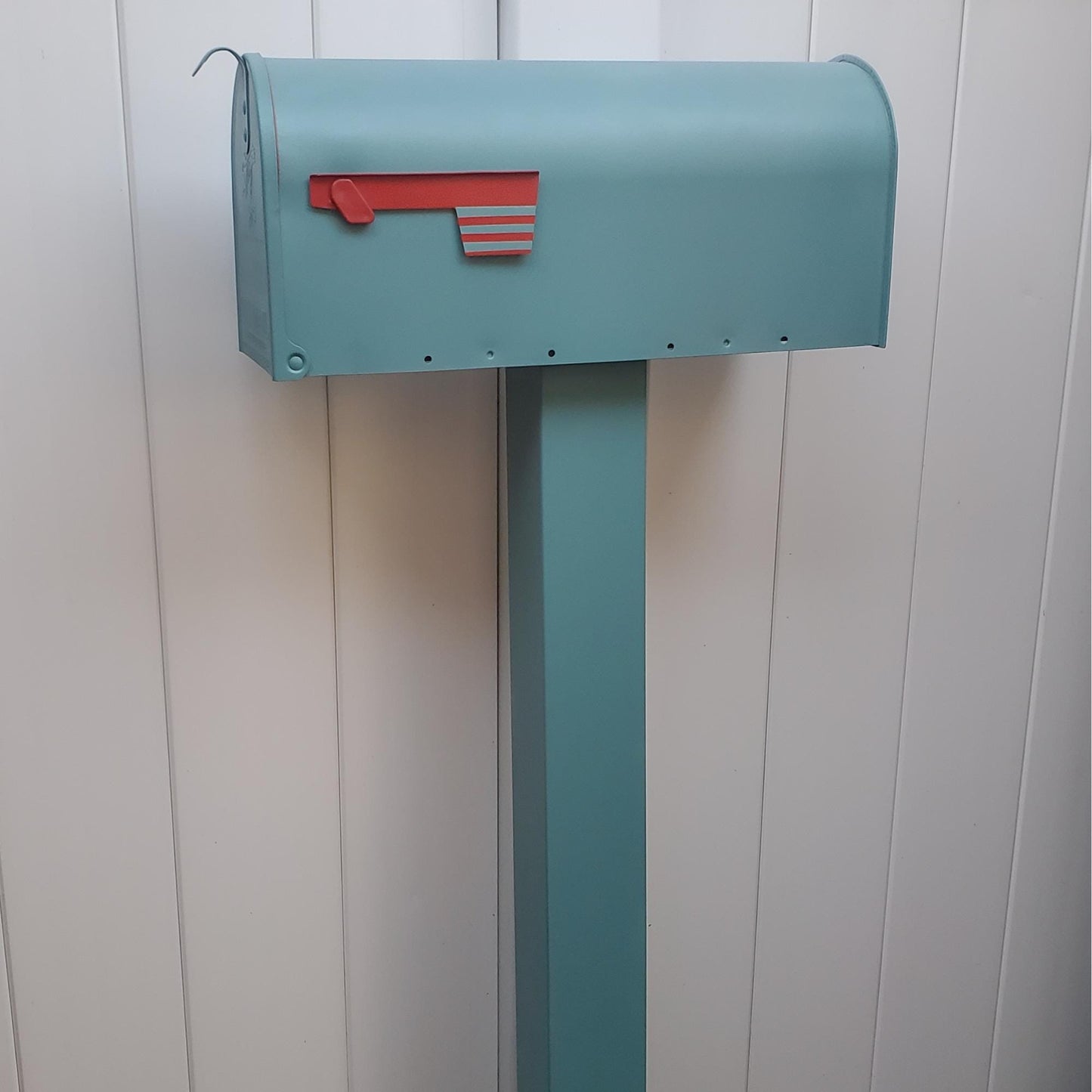 Teal Blue Mailbox Set - Post + Mailbox Included
