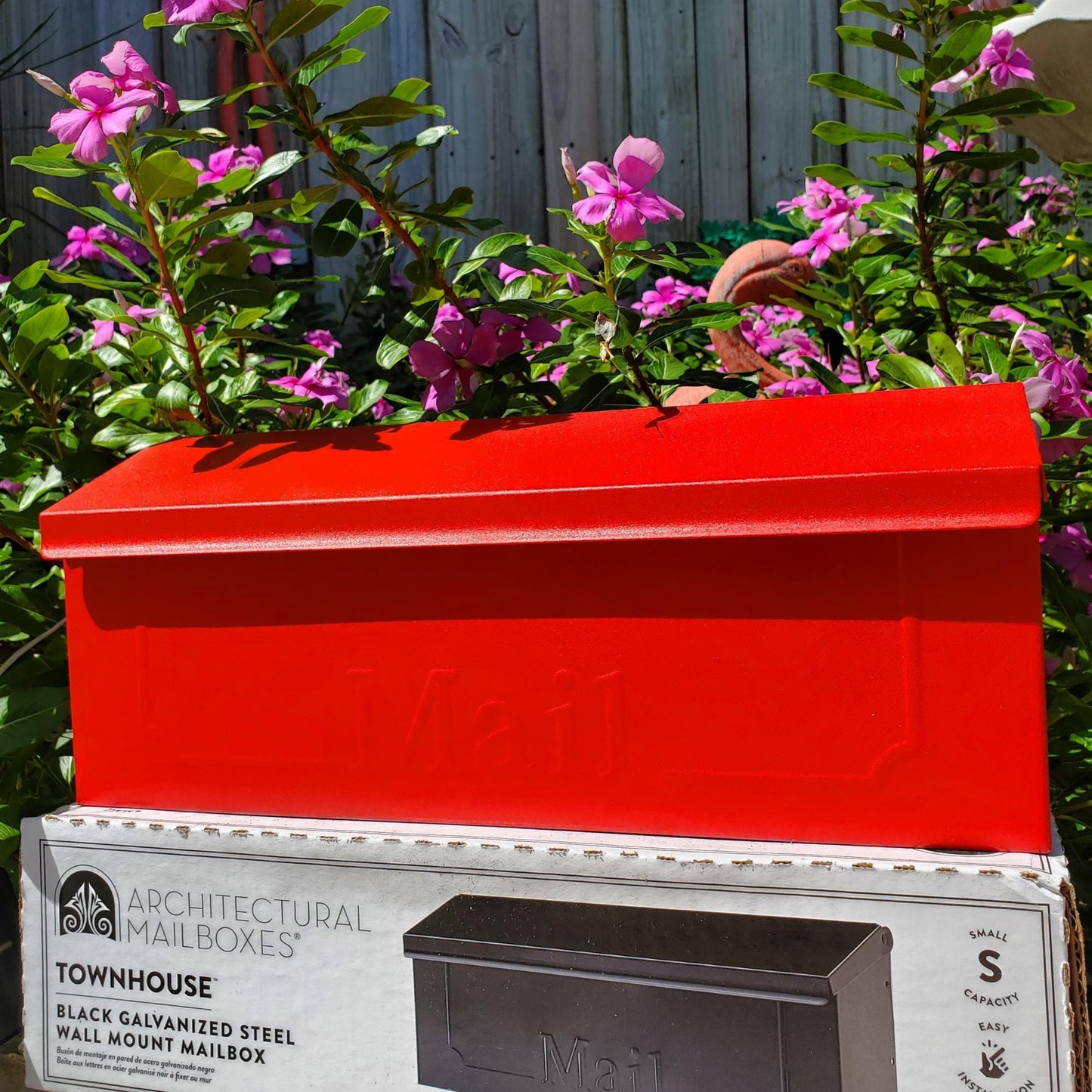 Apple Red Wall Mount Mailbox