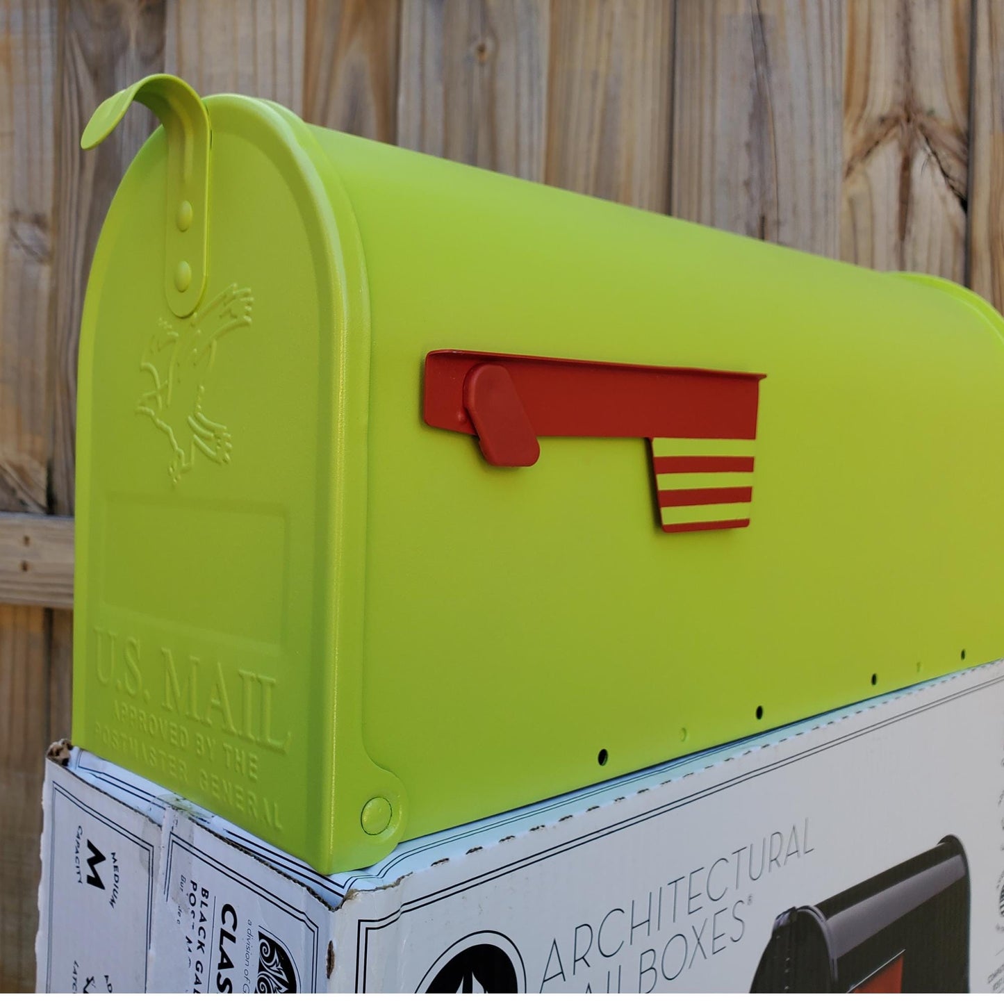 Bright Green Mailbox for High Visibility