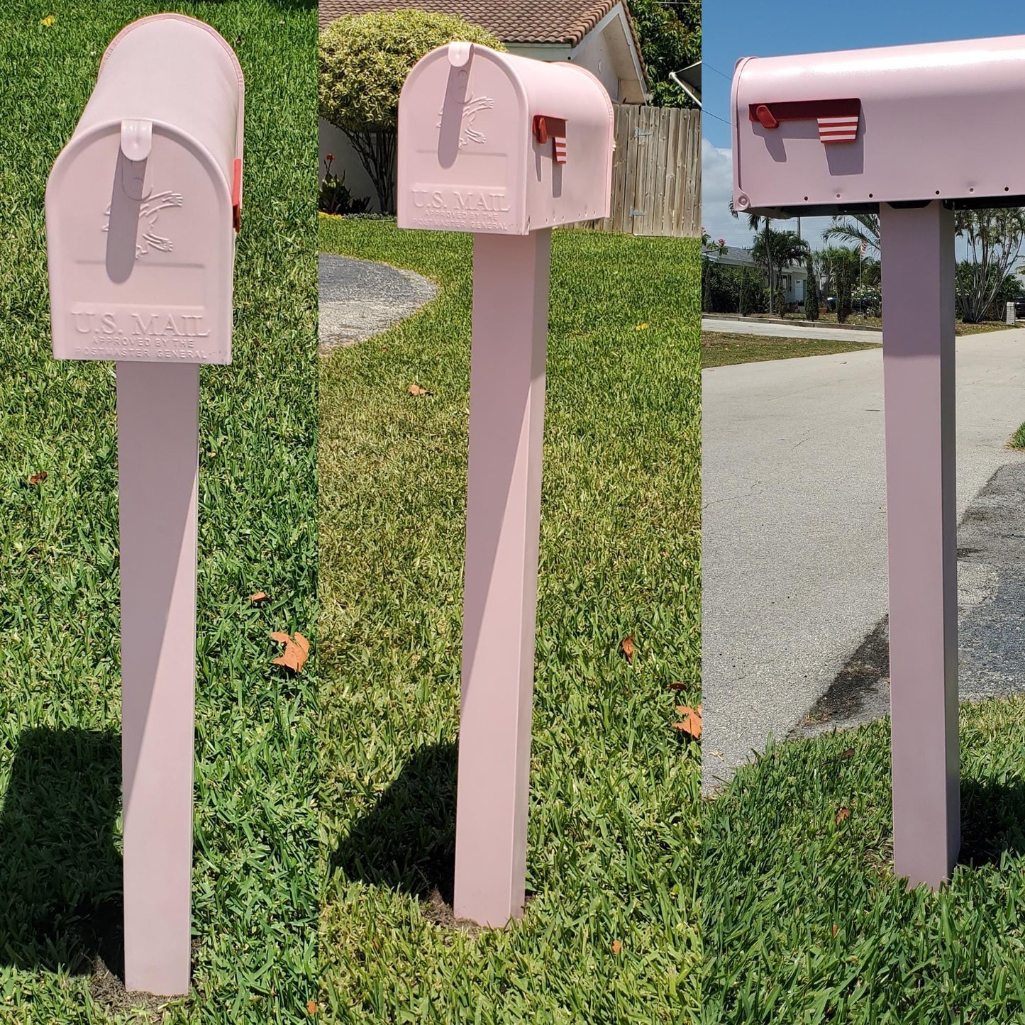 Light Pink Mailbox Post