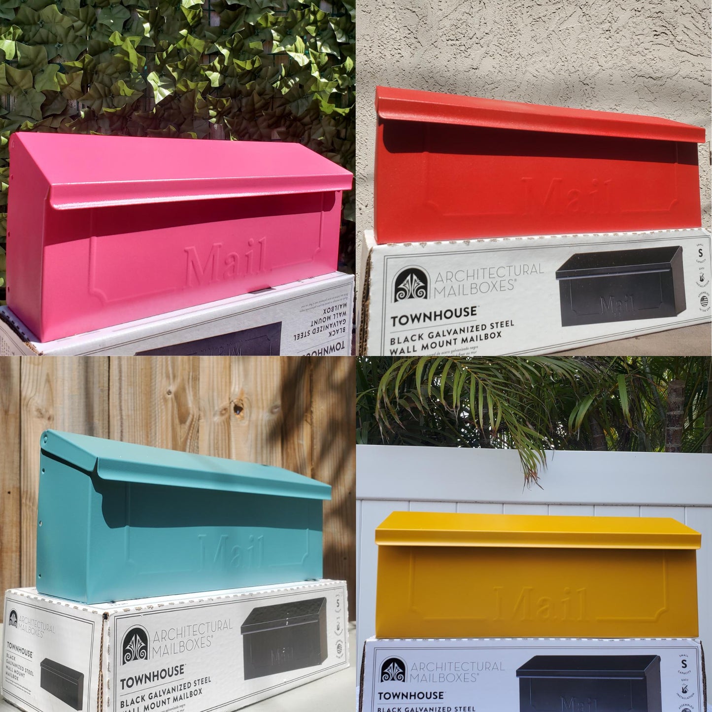 Apple Red Wall Mount Mailbox
